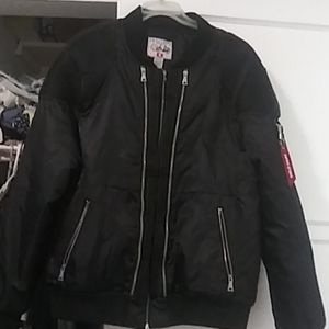 Black bomber style jacket